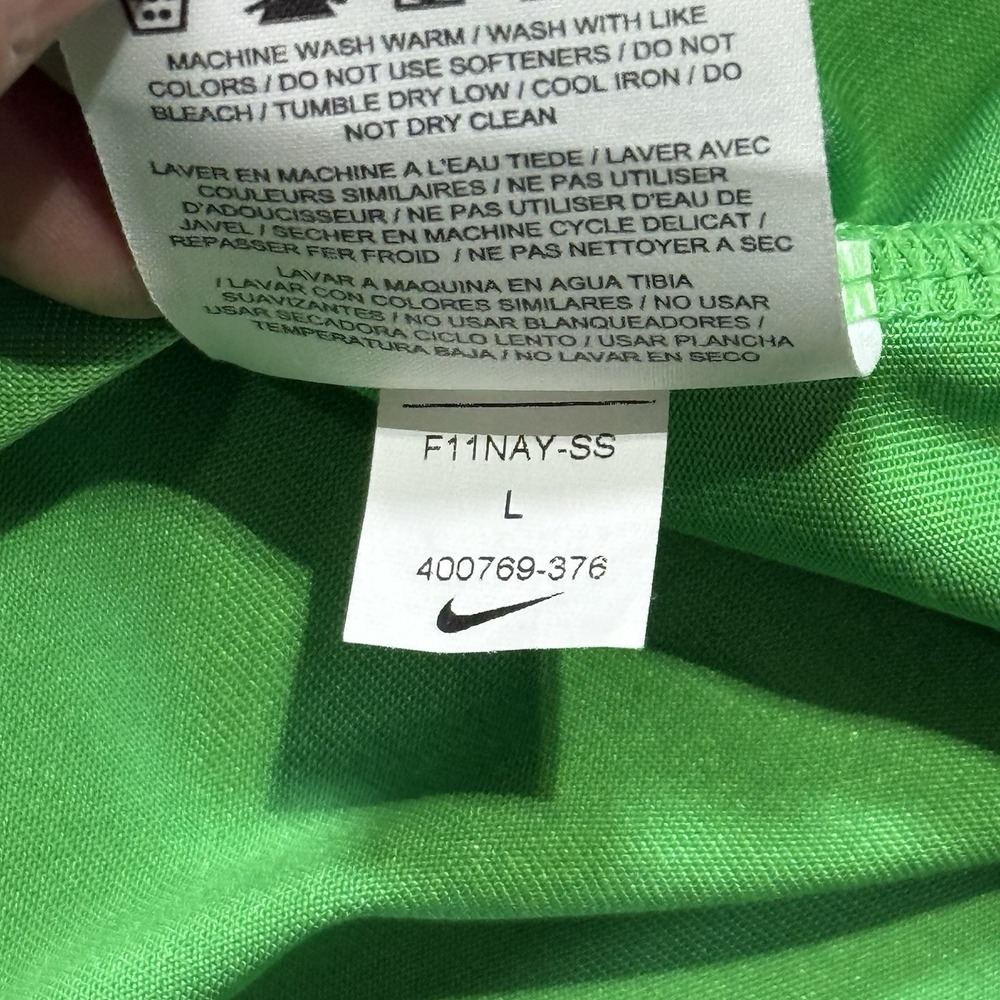 Nike Golf Dri-Fit Mens Polo Shirt Green Performance Stretch 400769-376 L - Picture 5 of 11